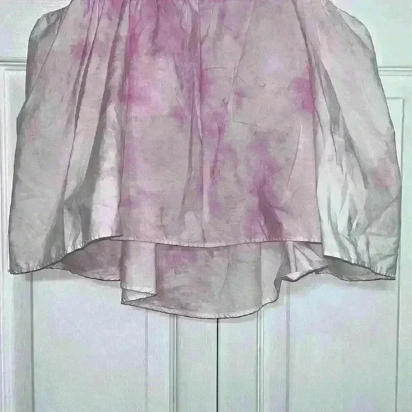 Zara Pink and White Tye dye Top, Size Small - Picture 4 of 7